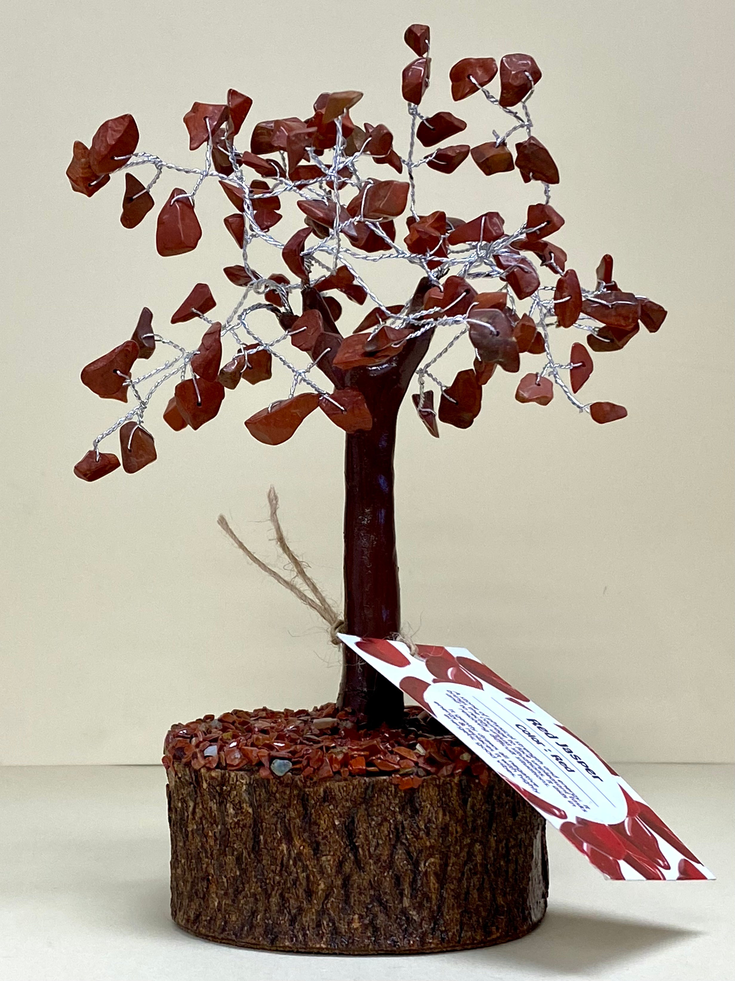 Red Jasper chip tree on Neem Base
