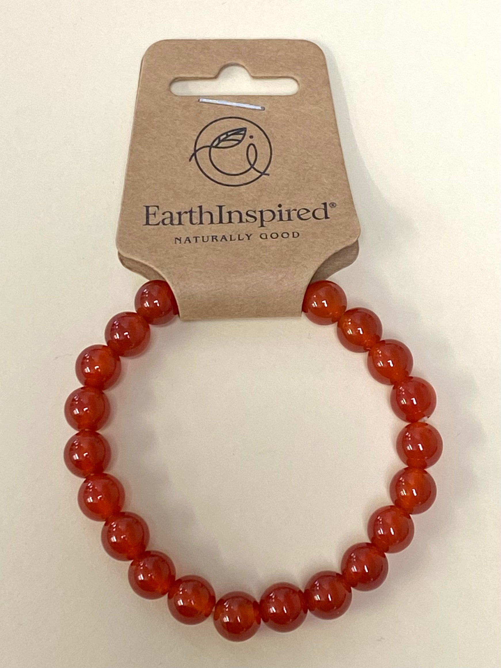 Carnelian 8mm Bead Bracelet