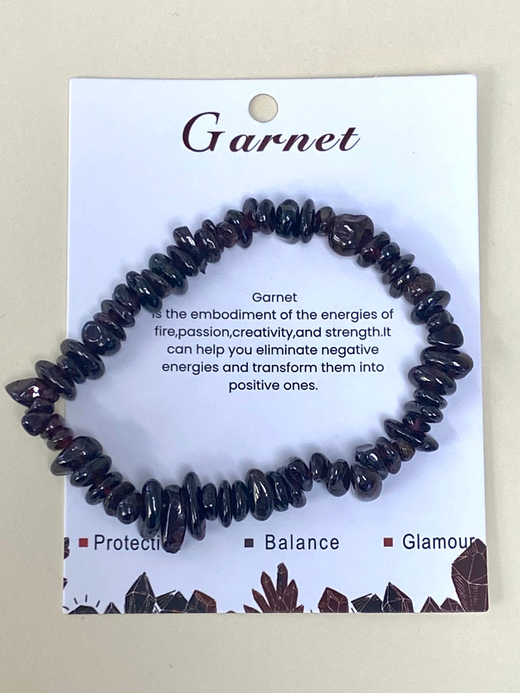 Garnet Chip Bracelet
