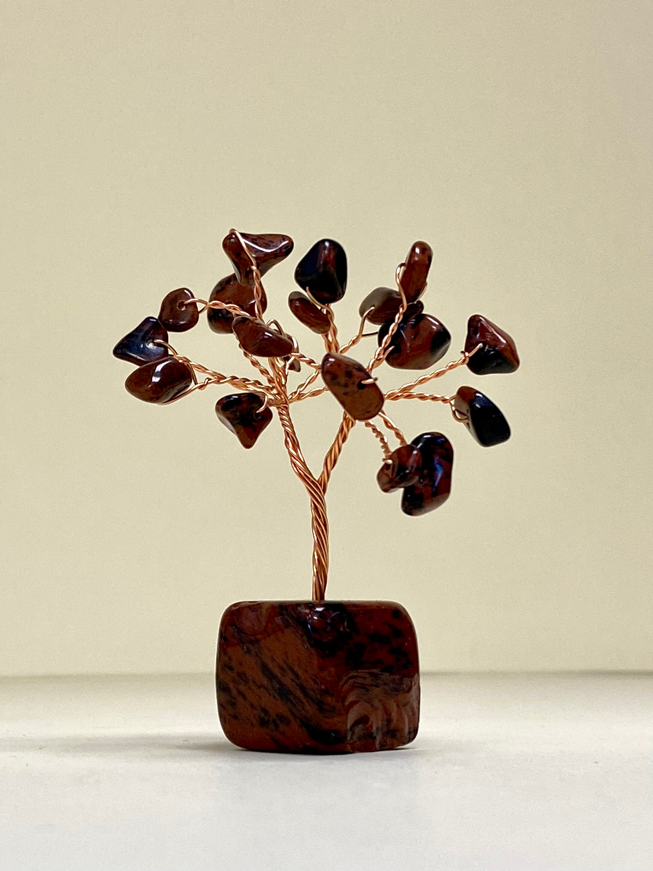 Red Obsidian Chip Tree on Red Obsidian Block