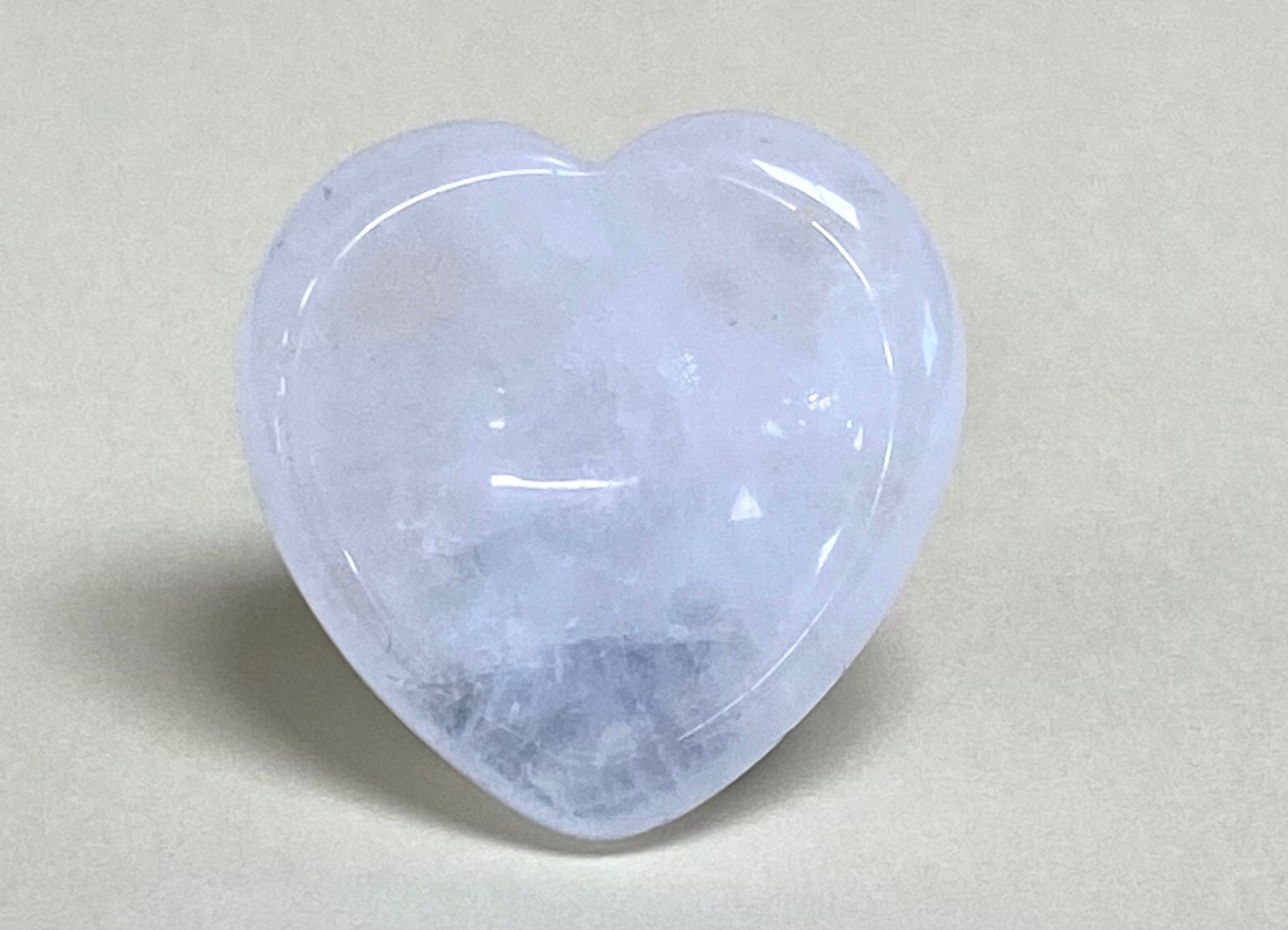 Mini Clear Quartz Heart Worry Stone