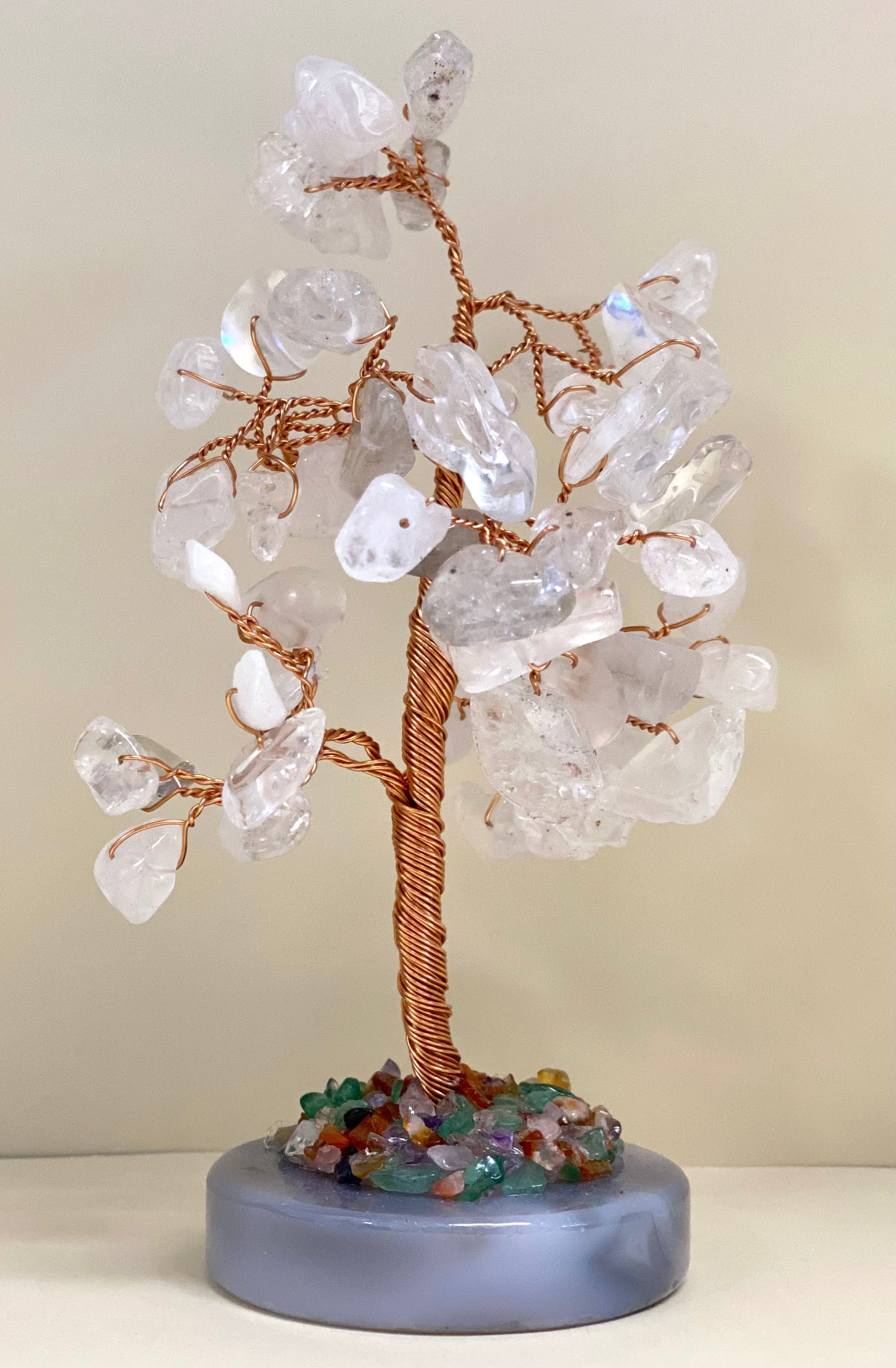 Clear Quartz Tree Agate Base
