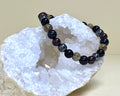Shungite, Garnet and Black Tourmaline 8mm Bead Bracelet