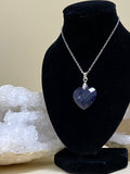 Blue Goldstone Heart pendant Necklace