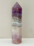 Crazy Lace Agate Amethyst Tower 13cm