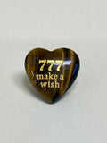 Tigers eye 777 make a wish heart