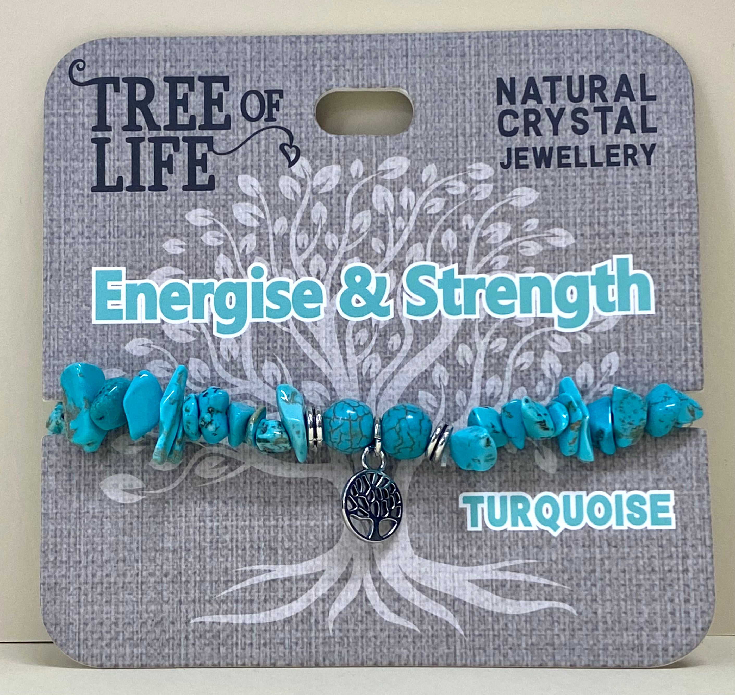 Turquoise Bracelet Energize and Strength Tree of Life
