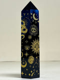 Obsidian Tower with gold design