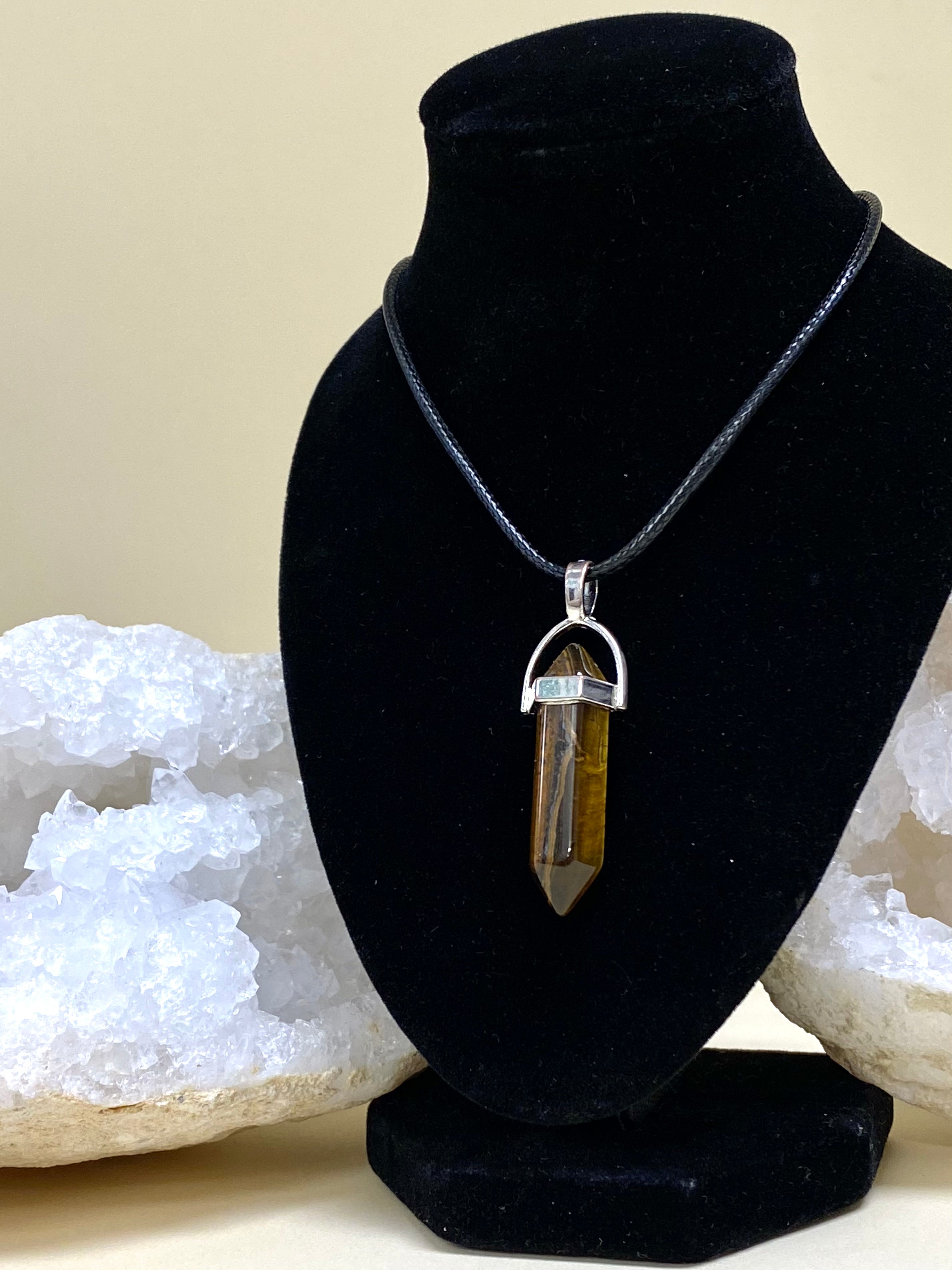 Tigers Eye point necklace