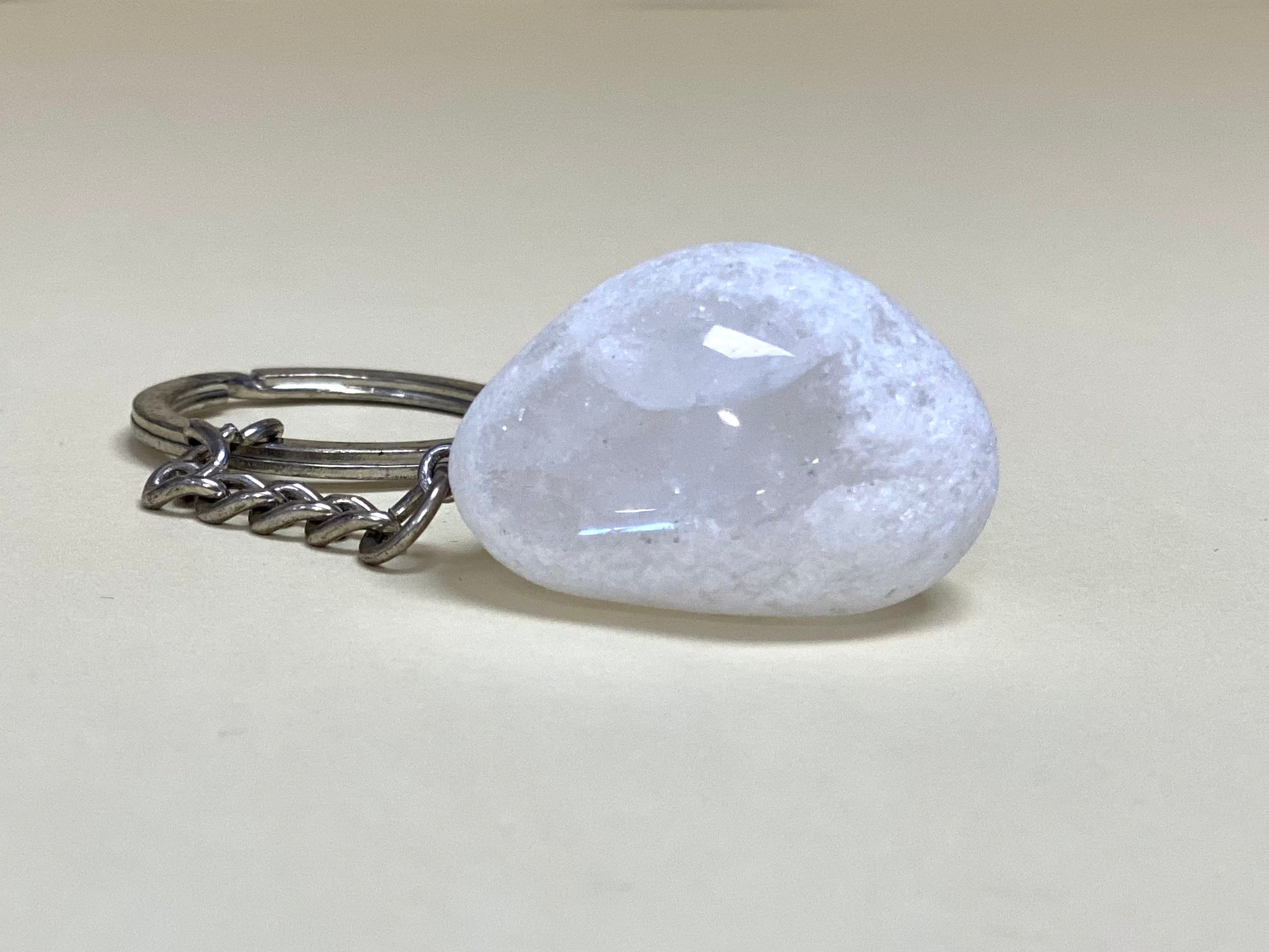 Seer Stone Keyring Clear Quartz
