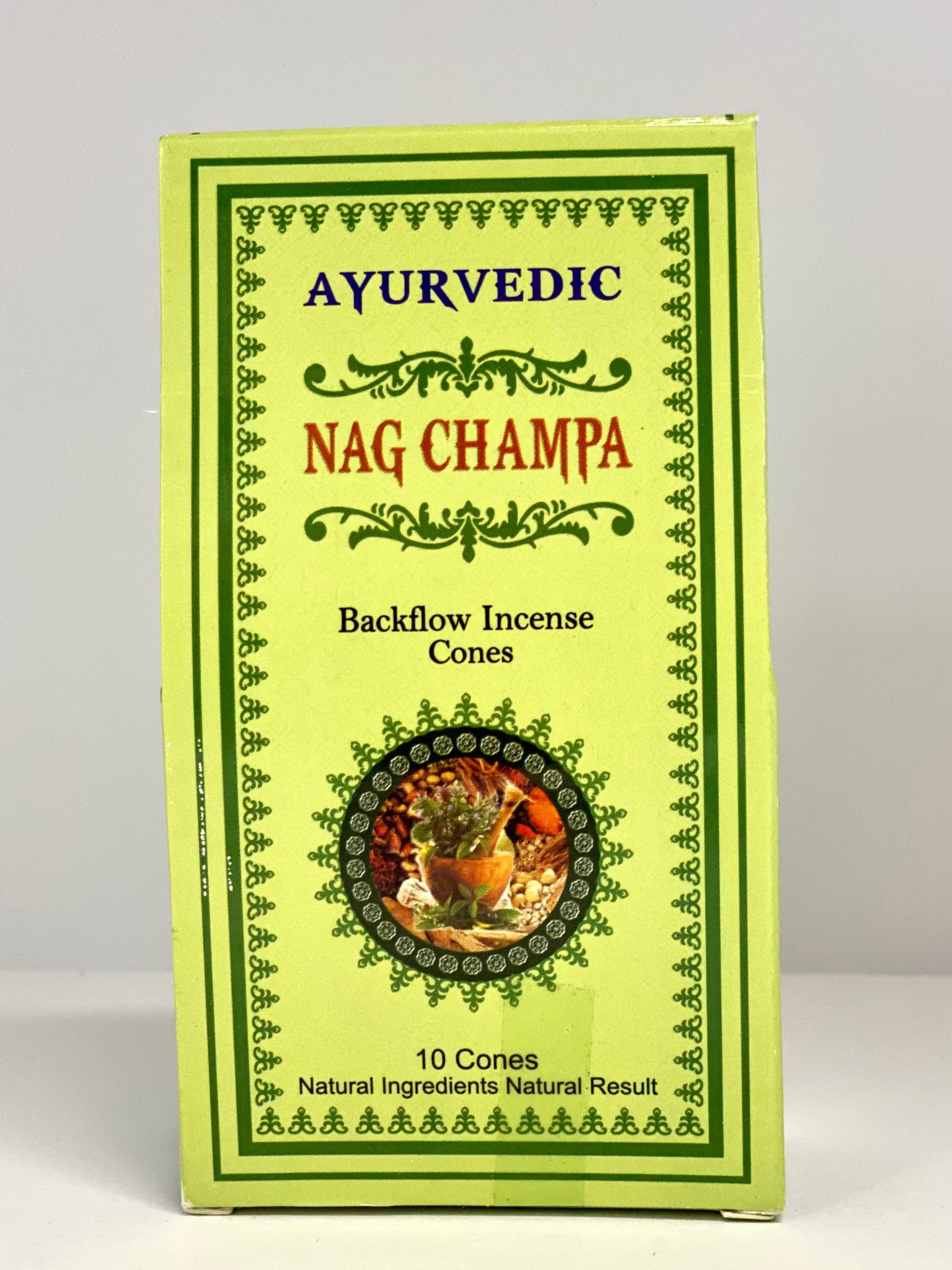 Nag Champa Backflow Incense Cones Ayurvedic