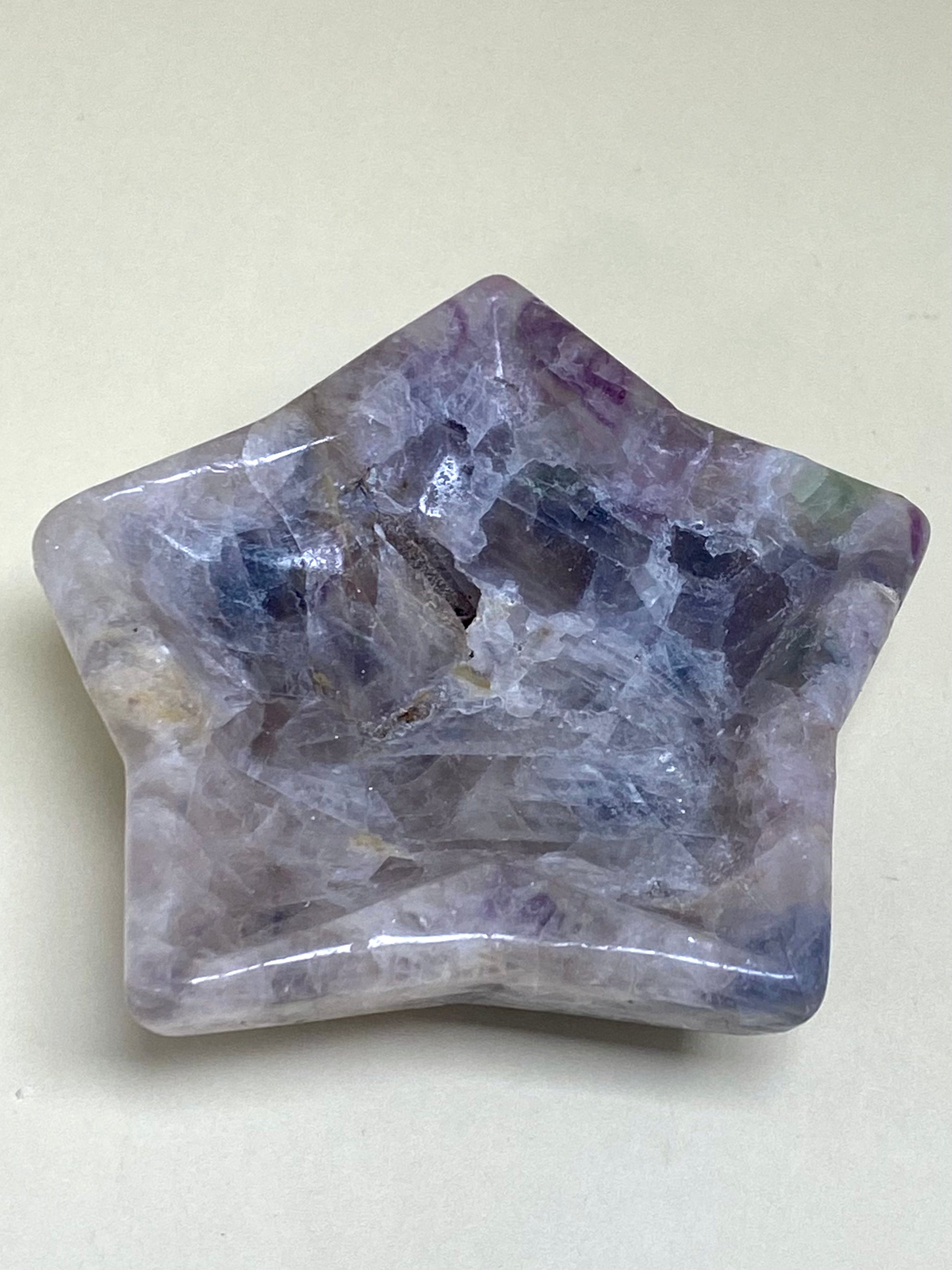 Fluorite star shaped dish
