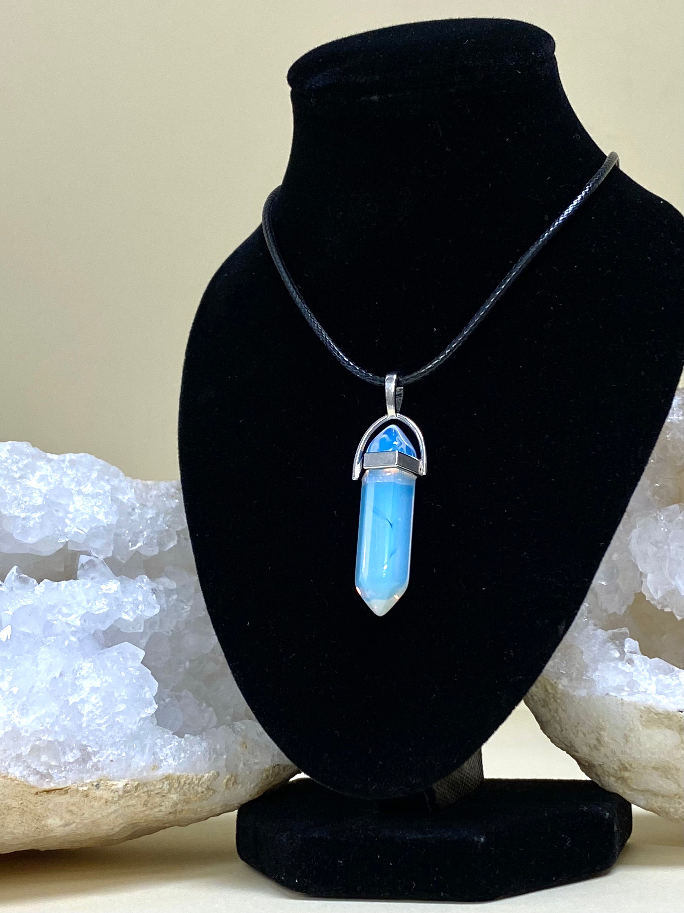 Opalite point necklace