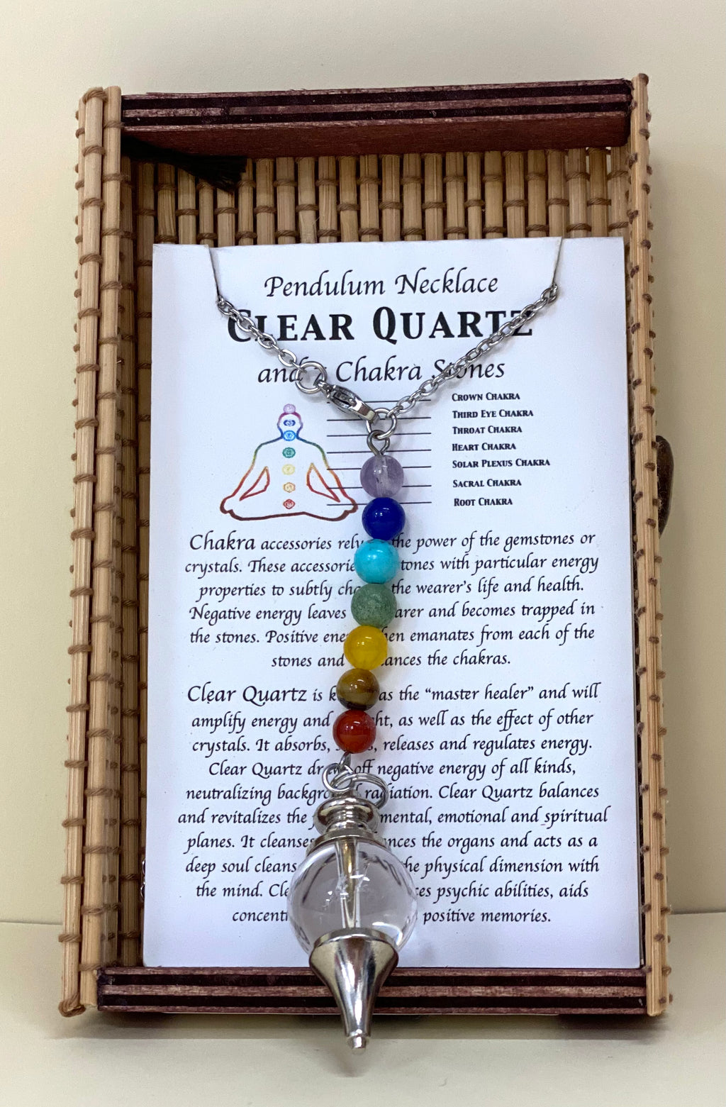 Pendulum Necklace Clear Quartz