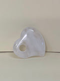 Clear Quartz Hearts with Hole