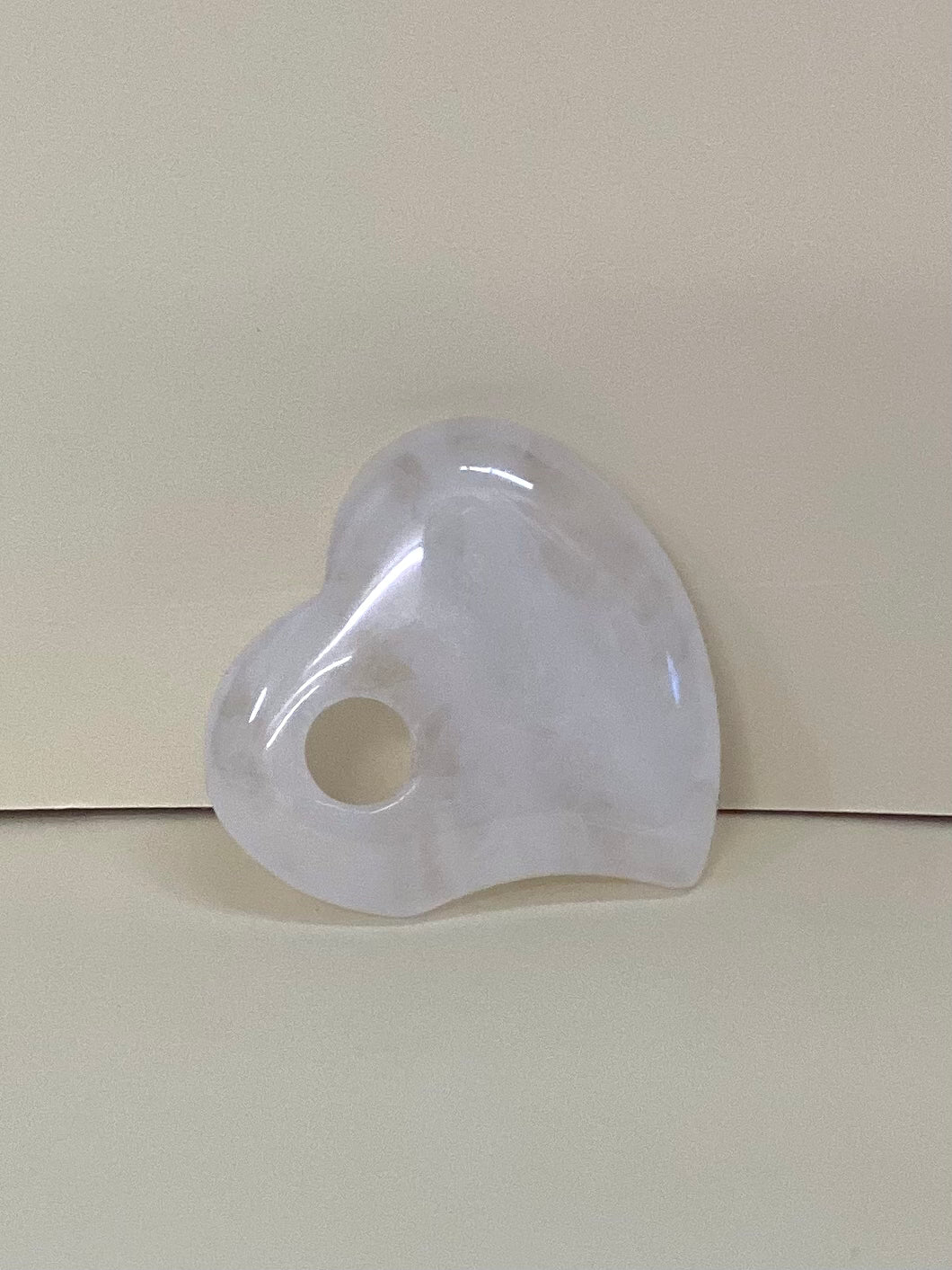 Clear Quartz Hearts with Hole