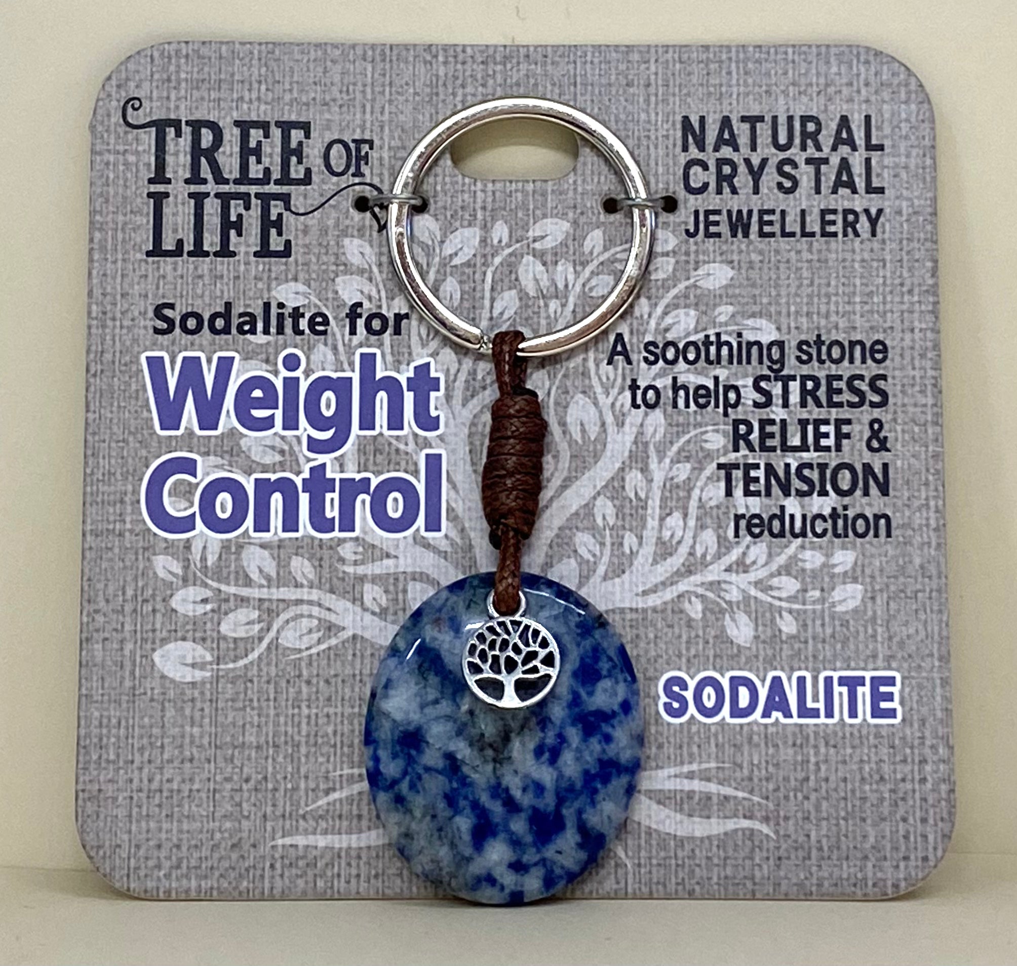 Sodalite Keychain Tree of Life Weight Control