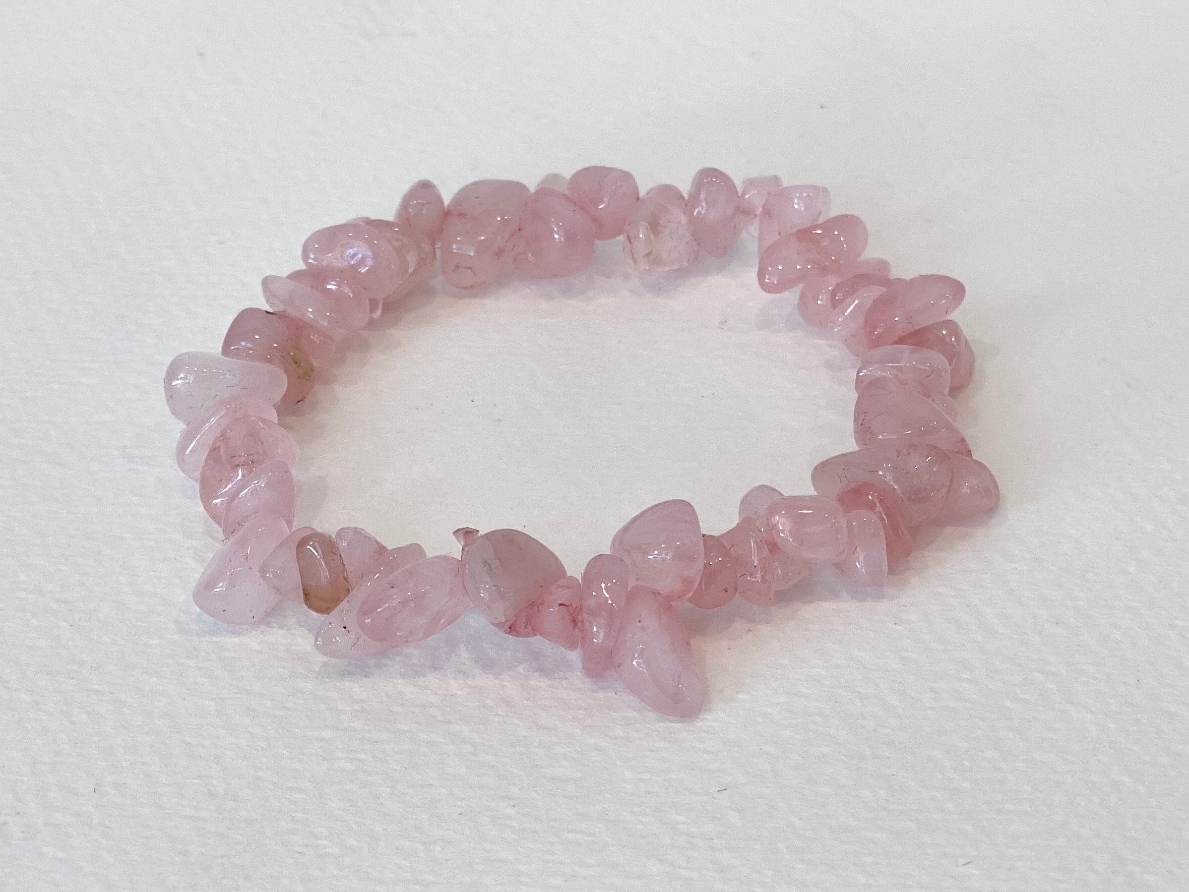 Rose Quartz Chip Bracelet