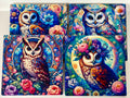 Owl coasters set of 4