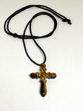 Tigers Eye cross pendant