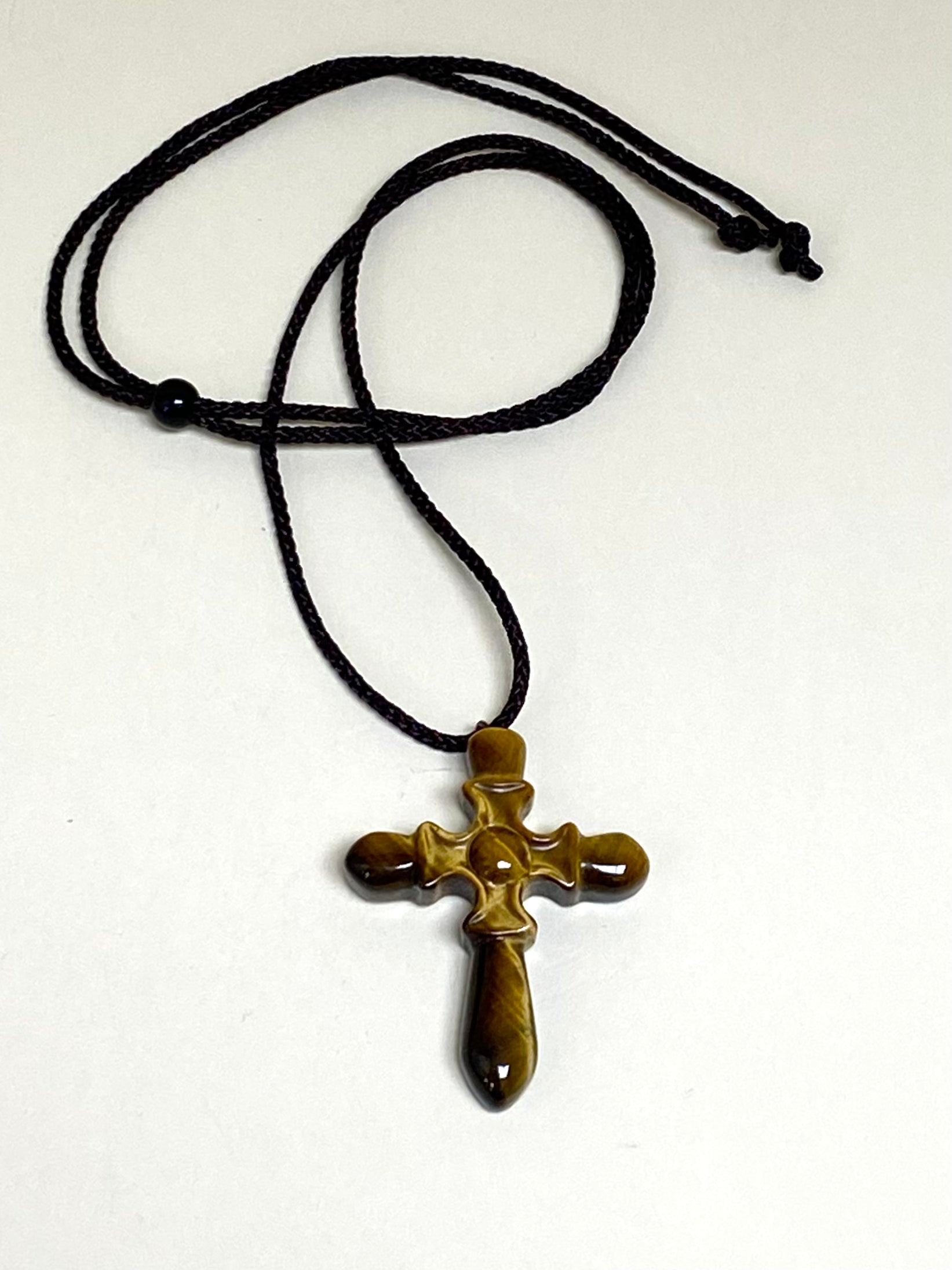 Tigers Eye cross pendant