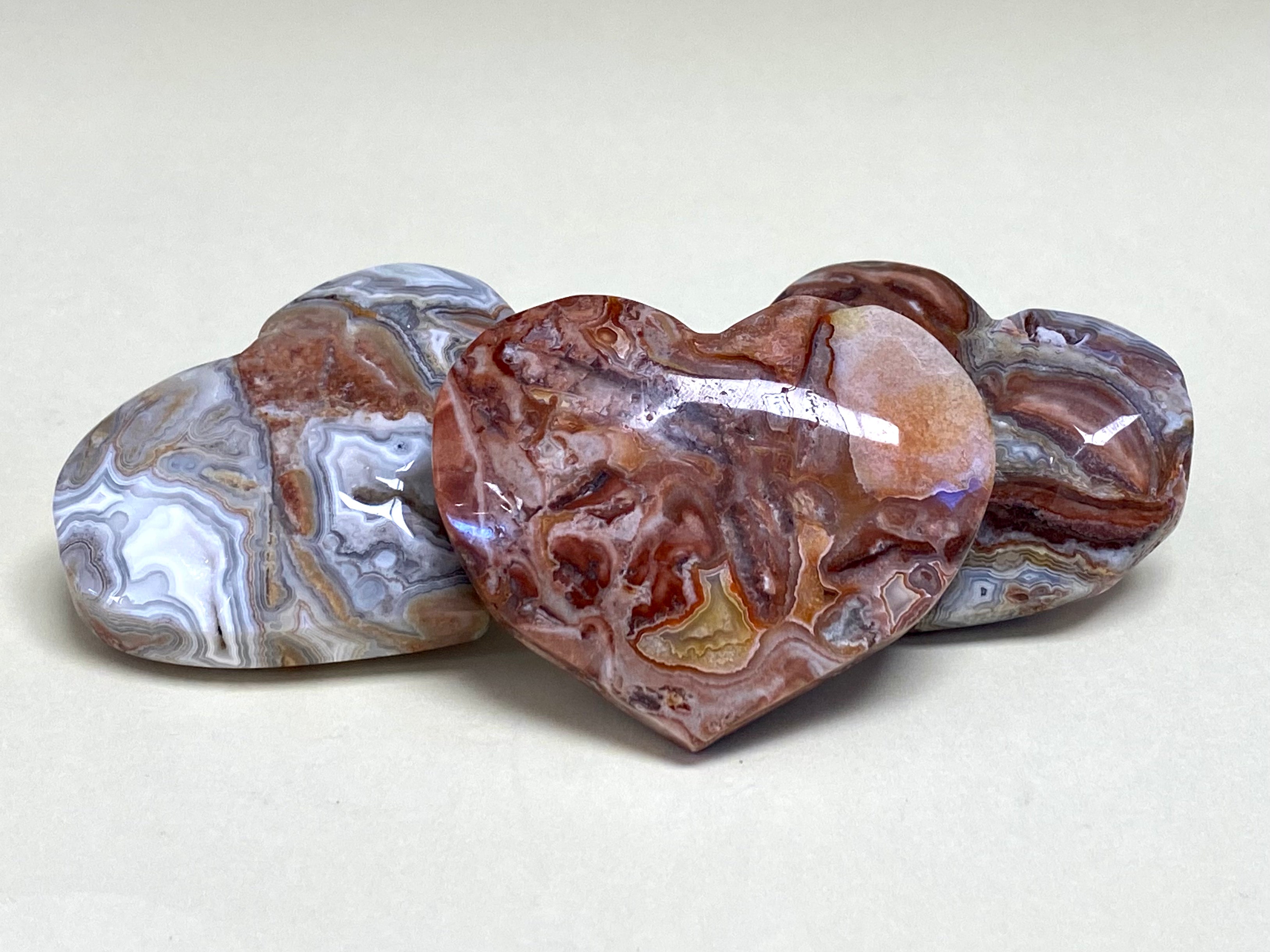 Mexican Crazy Lace Agate Heart Assorted