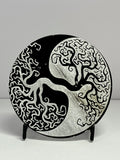 Selenite Disc Yin and Yang tree