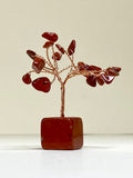 Red Jasper Chip Tree on Red Jasper Block