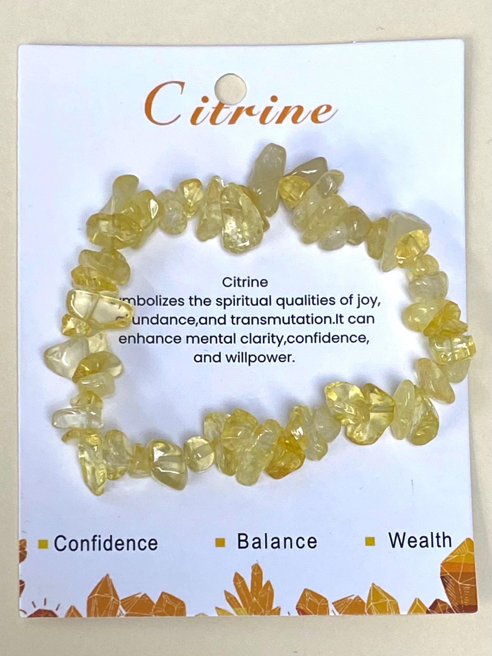 Citrine Chip Bracelet