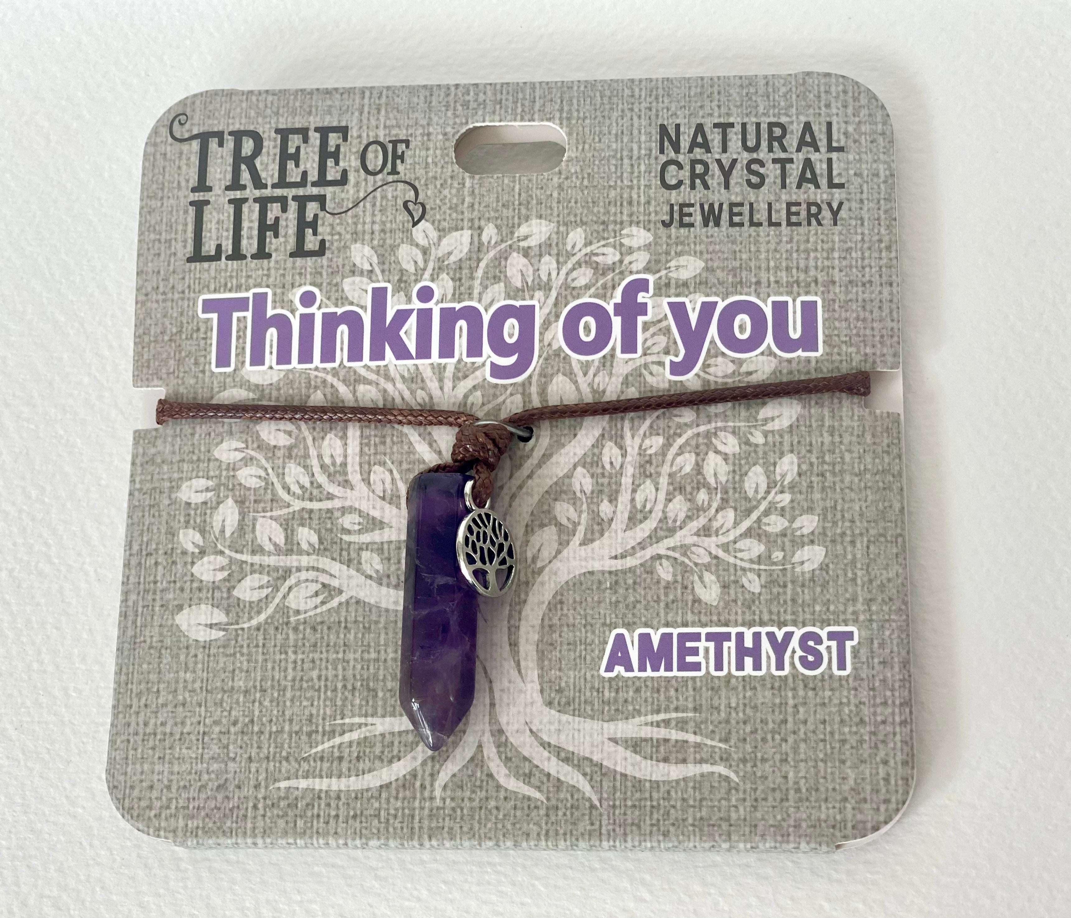Thinking of You Amethyst Necklace (Tree of Life)