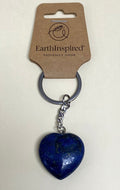 Lapis Lazui Heart Keyring
