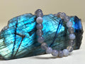 Grey Agate Bracelet Bead 8mm