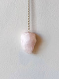 Rose Quartz raw pendulum