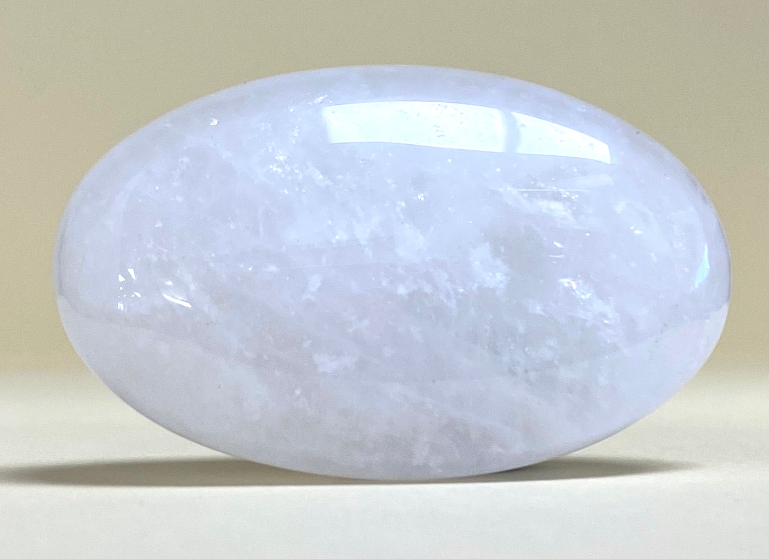 Clear Quartz oval palm stone