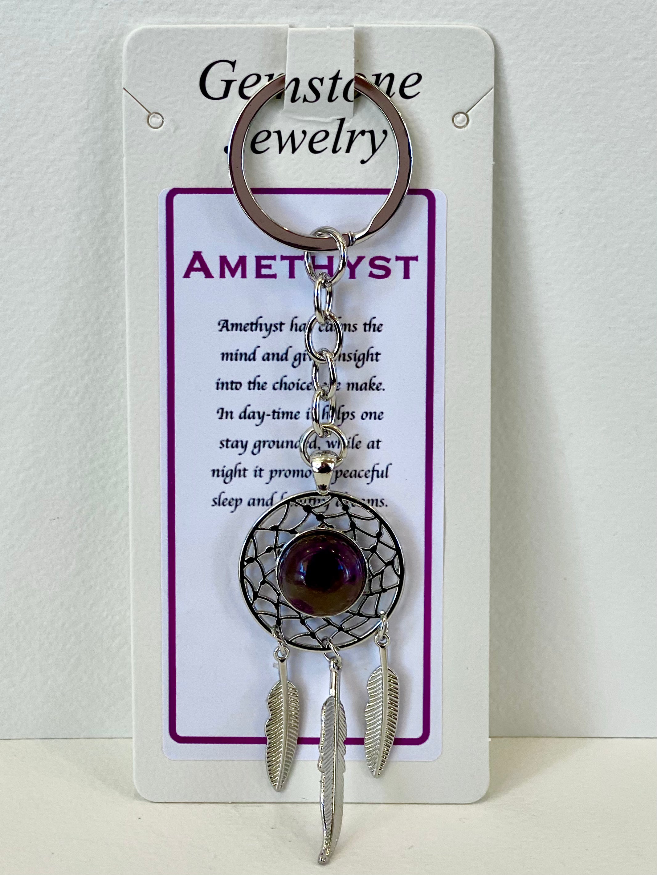 Keyring Dream Catcher Amethyst