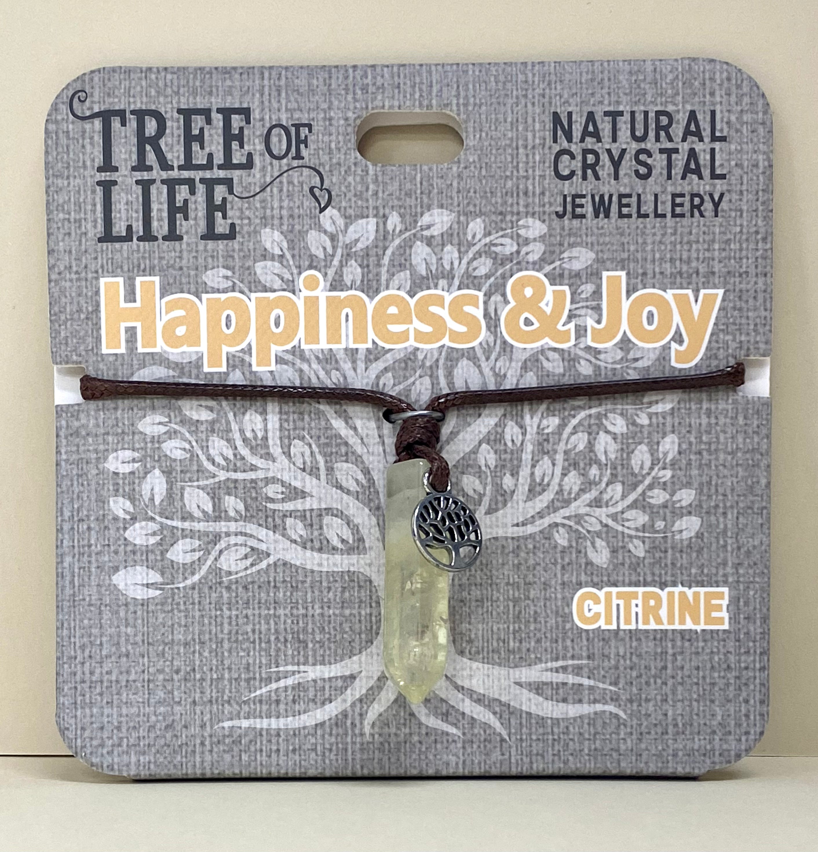 Citrine Point Necklace Happiness and Joy Tree of Life