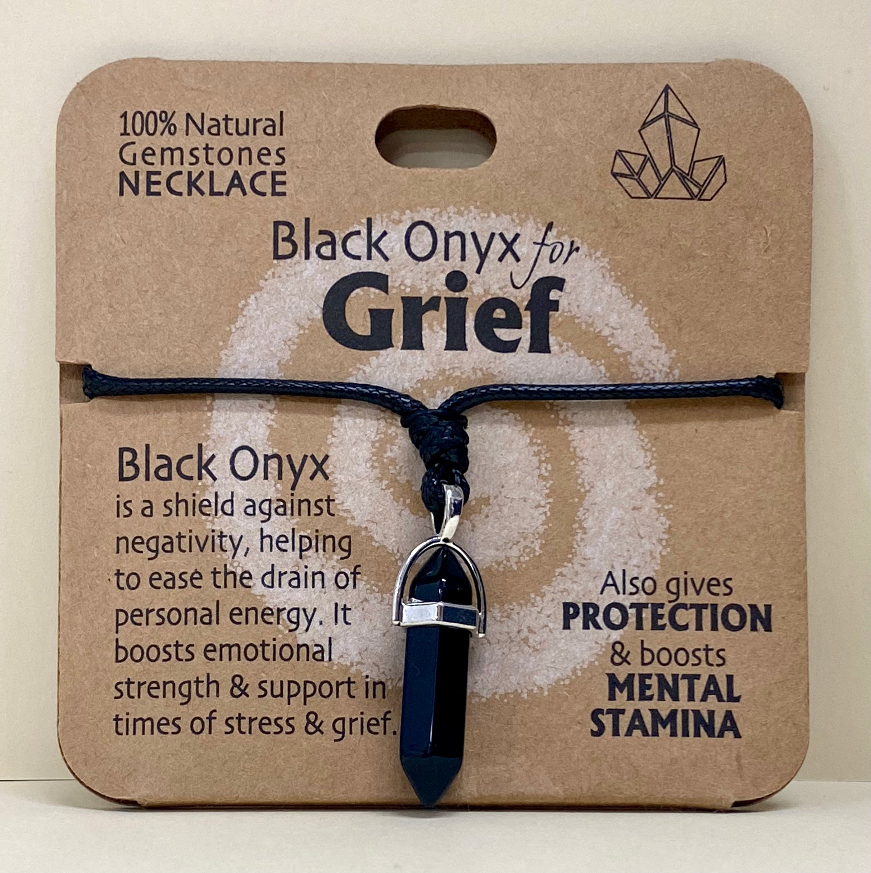 Black Onyx Necklace Grief