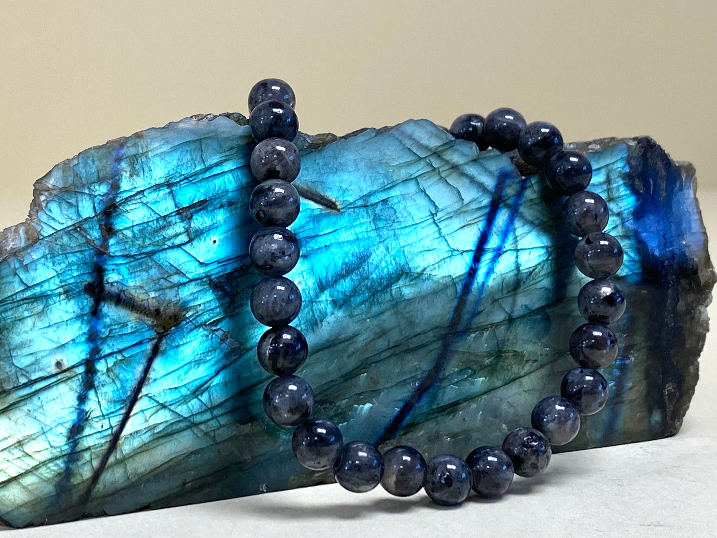 Labradorite Bead Bracelet 6mm