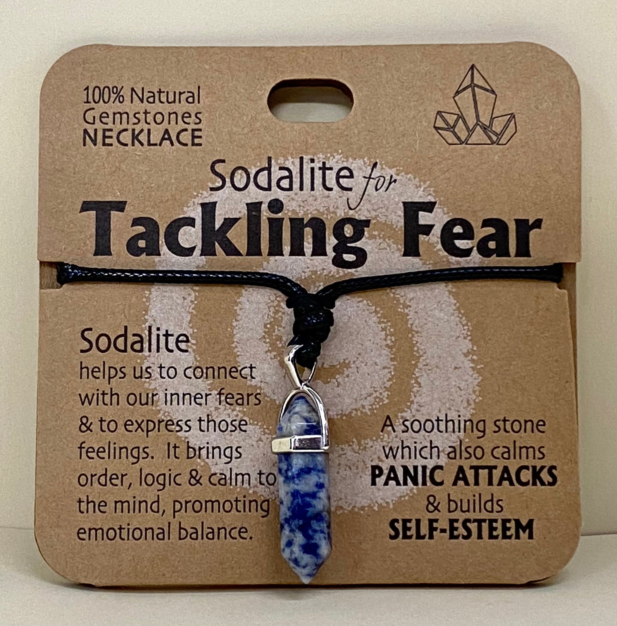 Sodalite Necklace Tackling Fear