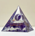 Amethyst Pyramid with Copper Spiral