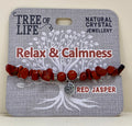 Relax and Calmness Red Jasper Bracelet Tree of Life