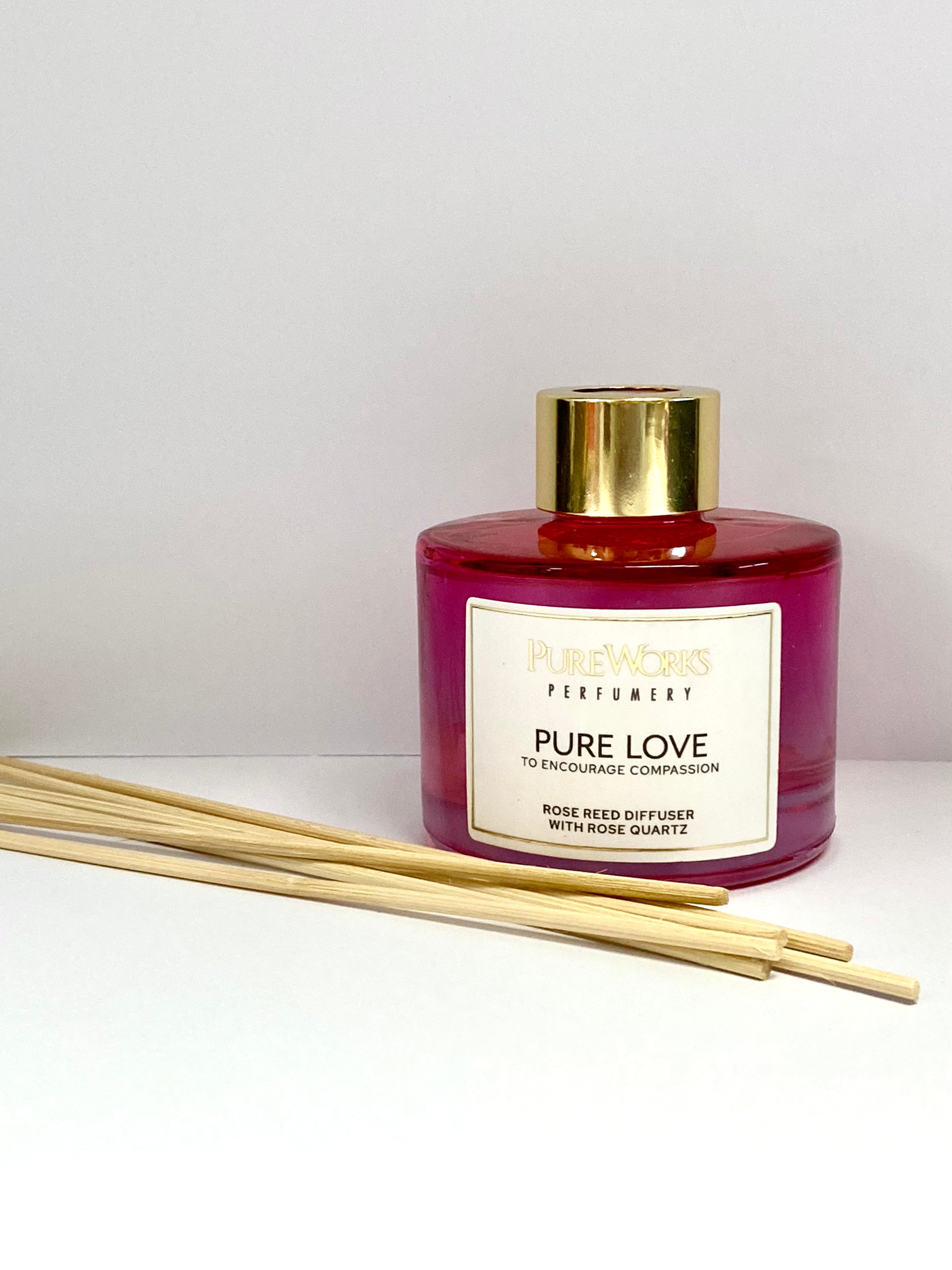 Pure Love Pureworks Rose Reed Diffuser Rose Quartz 100ml