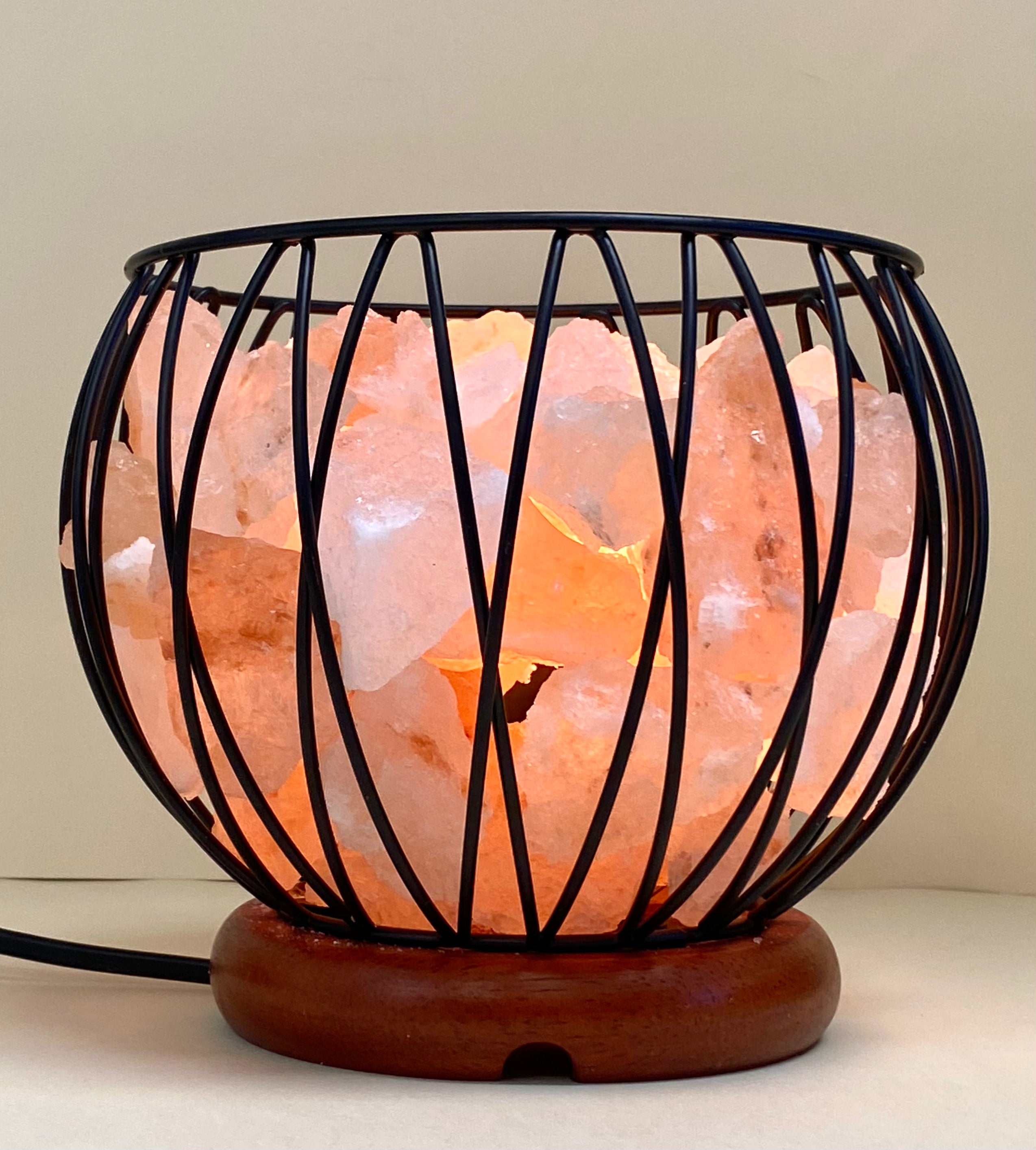 Salt Lamp Metal Cage with 12V Cable and Bulb