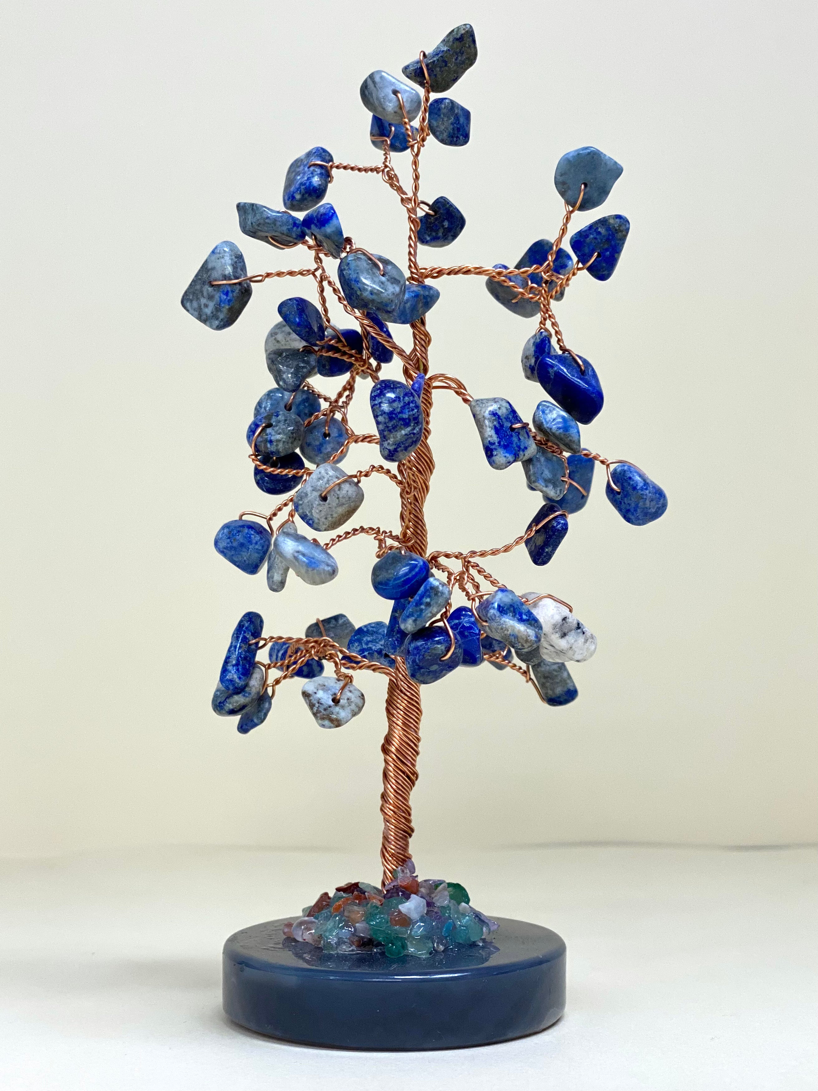 Lapis Tree With Agate Base