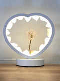 Rose Quartz Heart Led USB Lamp w/ Chip Tree