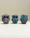 Don't Talk, Don't Listen, Don't Look Owl (Set of Three, Grey)