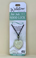 Jade Heart Pendant Stone of Goodluck - Wishstone Collection