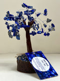 Lapis Lazuli Crystal Tree Neem Base 19cm