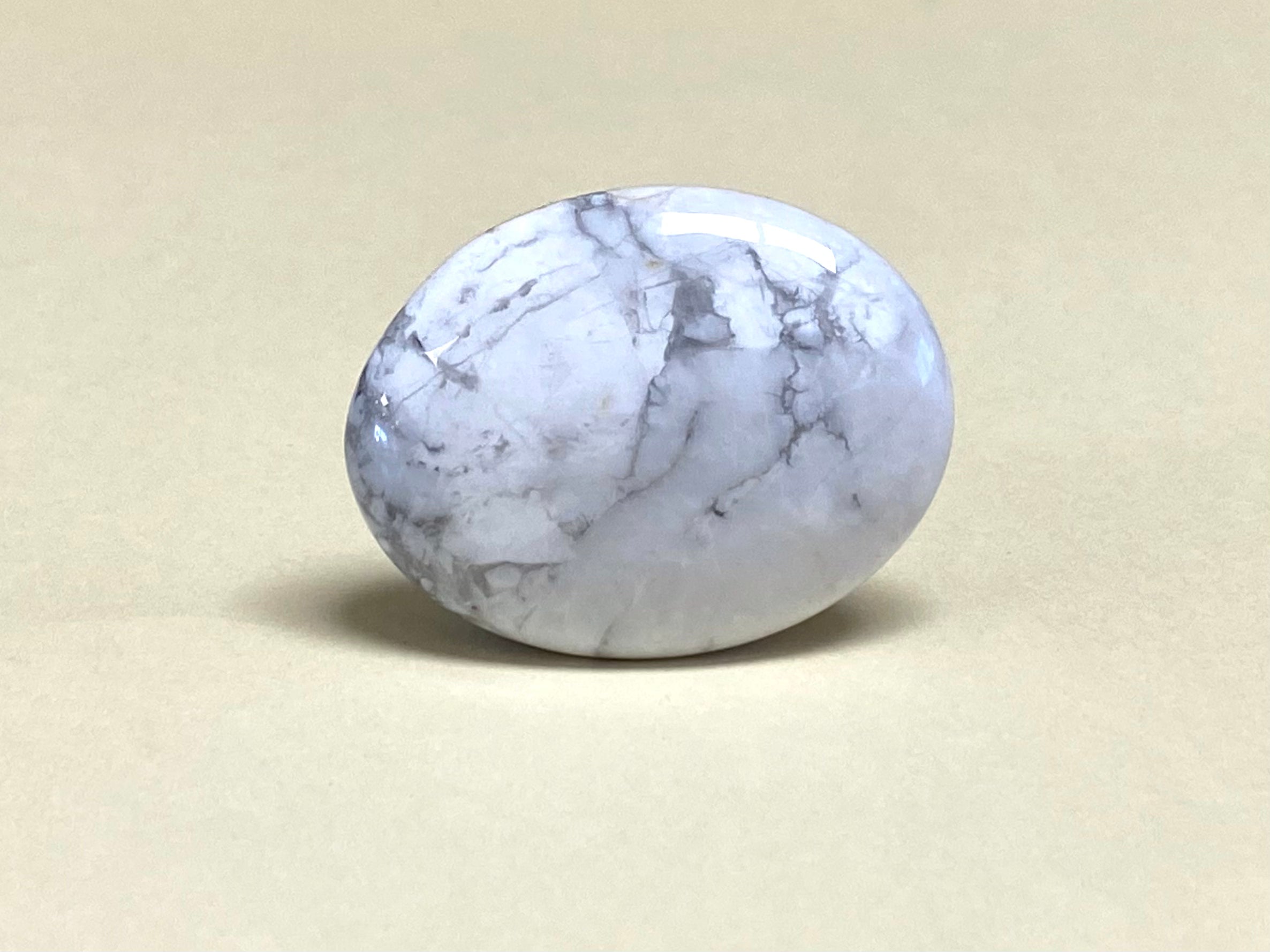 White Howlite Palmstone Small