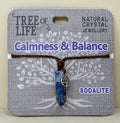 Sodalite Point Necklace Tree of Life Calmness and Balance